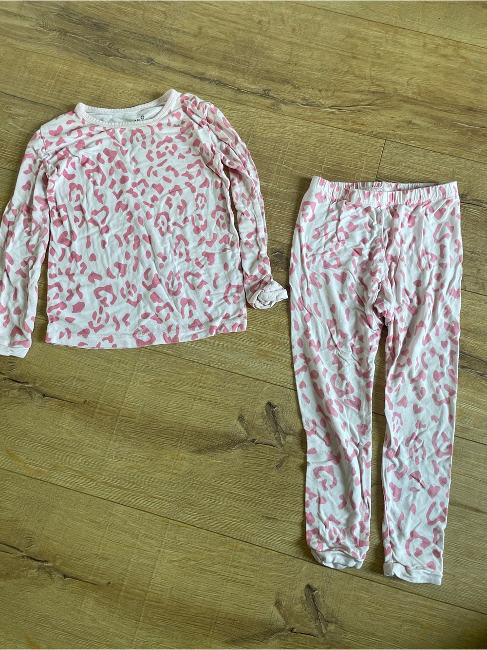 Kyte BABY Pink Leopard-Print Long Sleeve Pajama Set